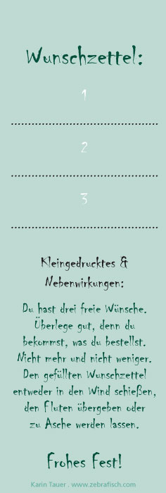 Wunschzettel Wunschzettel